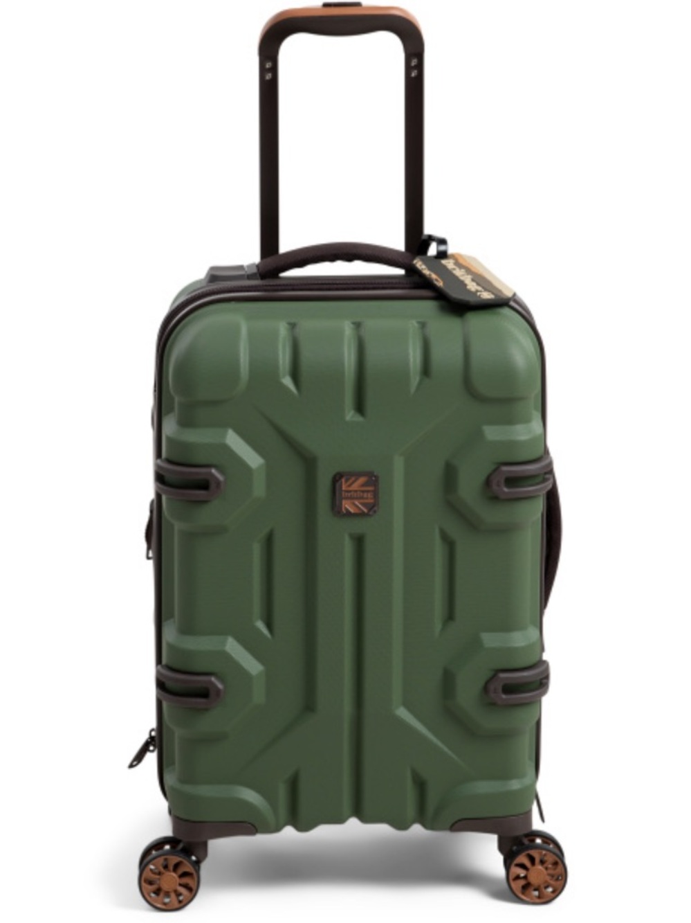 BRITBAG Green Hard-Shell Carry-On Spinner Suitcase